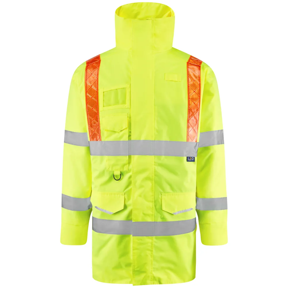 PUTFORD Leo EcoViz 4K Baffle Lined Anorak with Red Braces — HV YELLOW